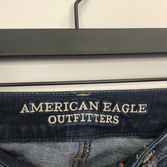 American Eagle Jegging Super Stretch Distressed Skinny Jeans, Women's 00, Blue - Picture 7 of 11